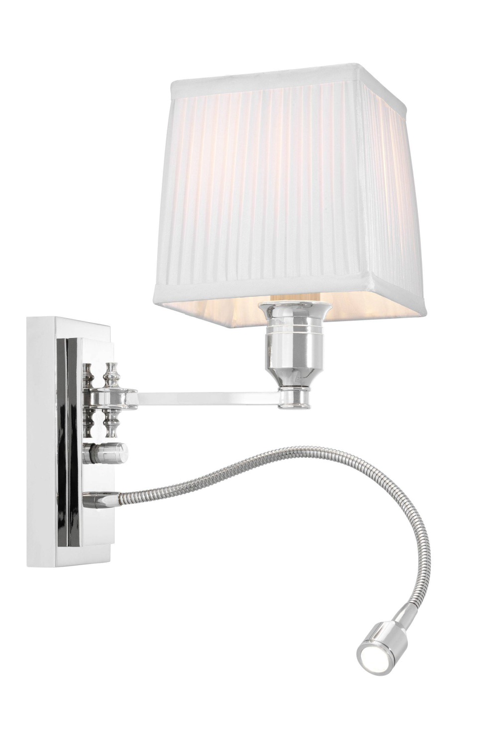 White Pleated Wall Lamp Ellington | Eichholtz Miami