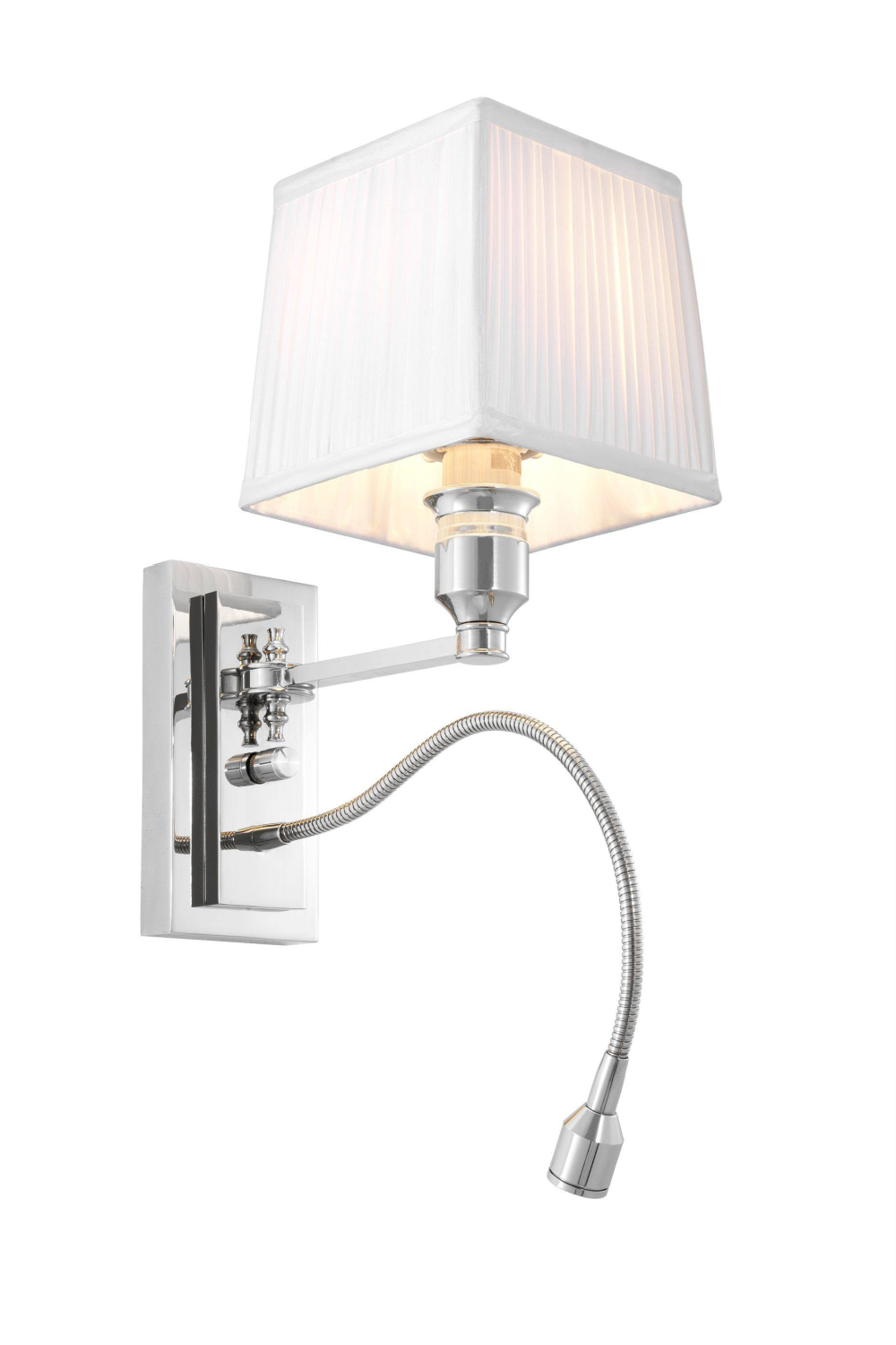 White Pleated Wall Lamp Ellington | Eichholtz Miami