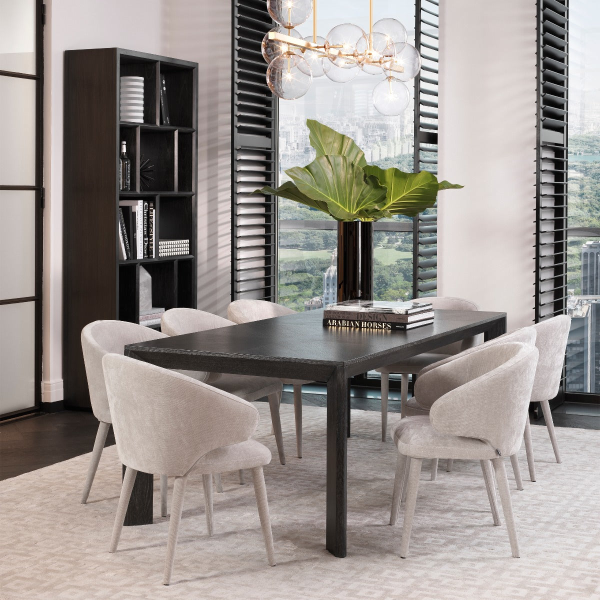Charcoal Oak Dining Table Tremont | Eichholtz Miami