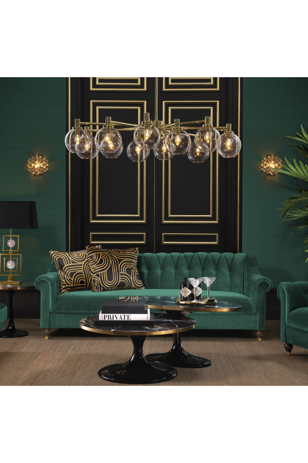 Glass Globe Chandelier Selva | Eichholtz Miami