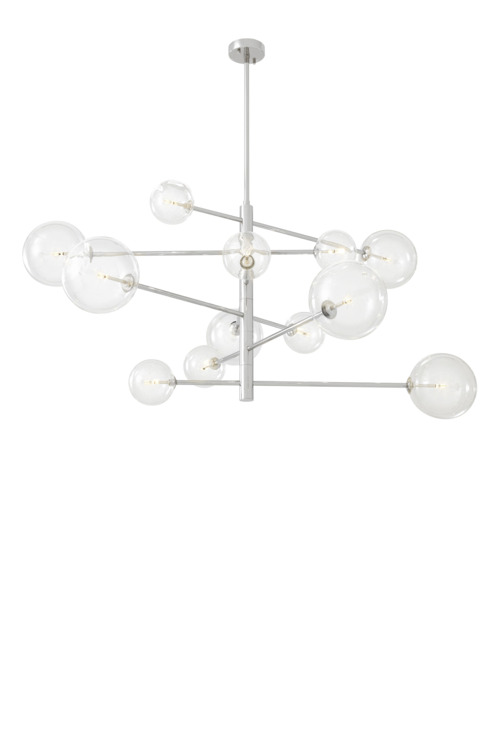 Clear Glass Chandelier Argento L | Eichholtz Miami