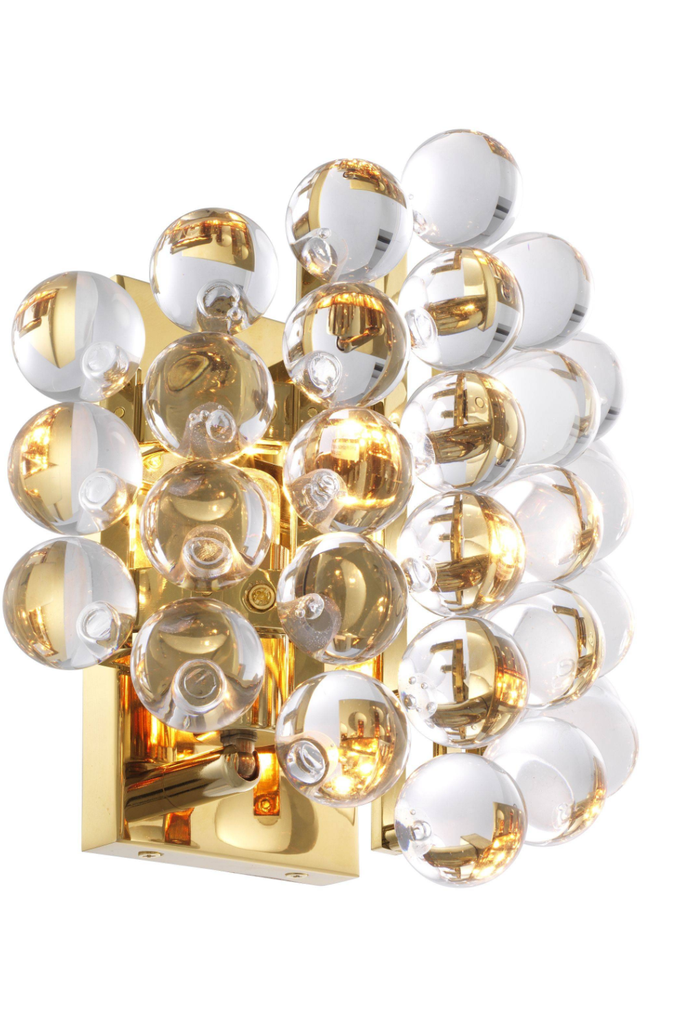 Golden Glass Wall Lamp Mylo | Eichholtz Miami