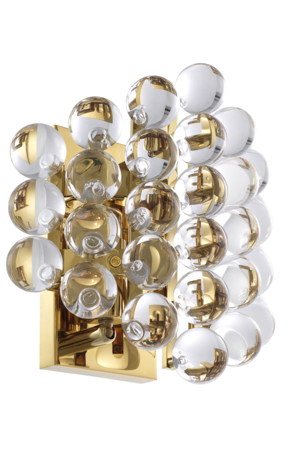 Golden Glass Wall Lamp Mylo | Eichholtz Miami