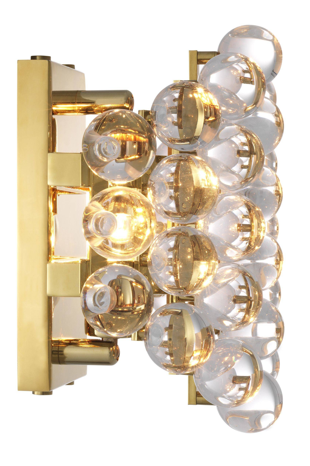 Golden Glass Wall Lamp Mylo | Eichholtz Miami