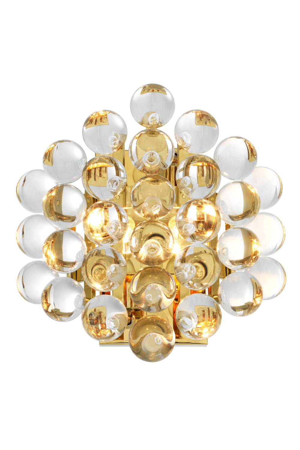 Golden Glass Wall Lamp Mylo | Eichholtz Miami