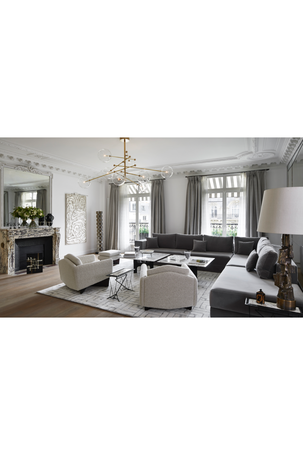 Clear Glass Chandelier Argento S | Eichholtz Miami