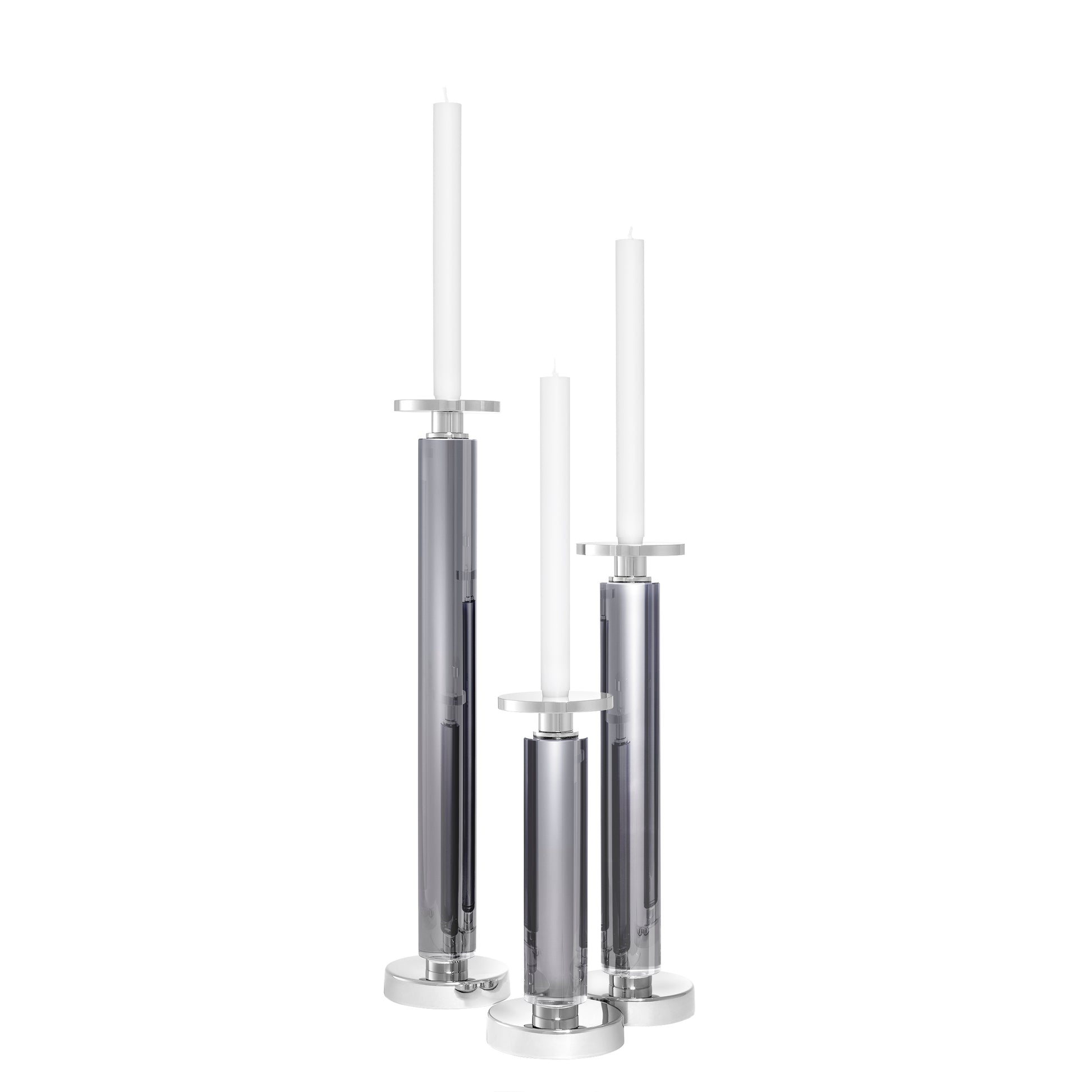 Crystal Glass Candle Holders (3) Chapman | Eichholtz Miami