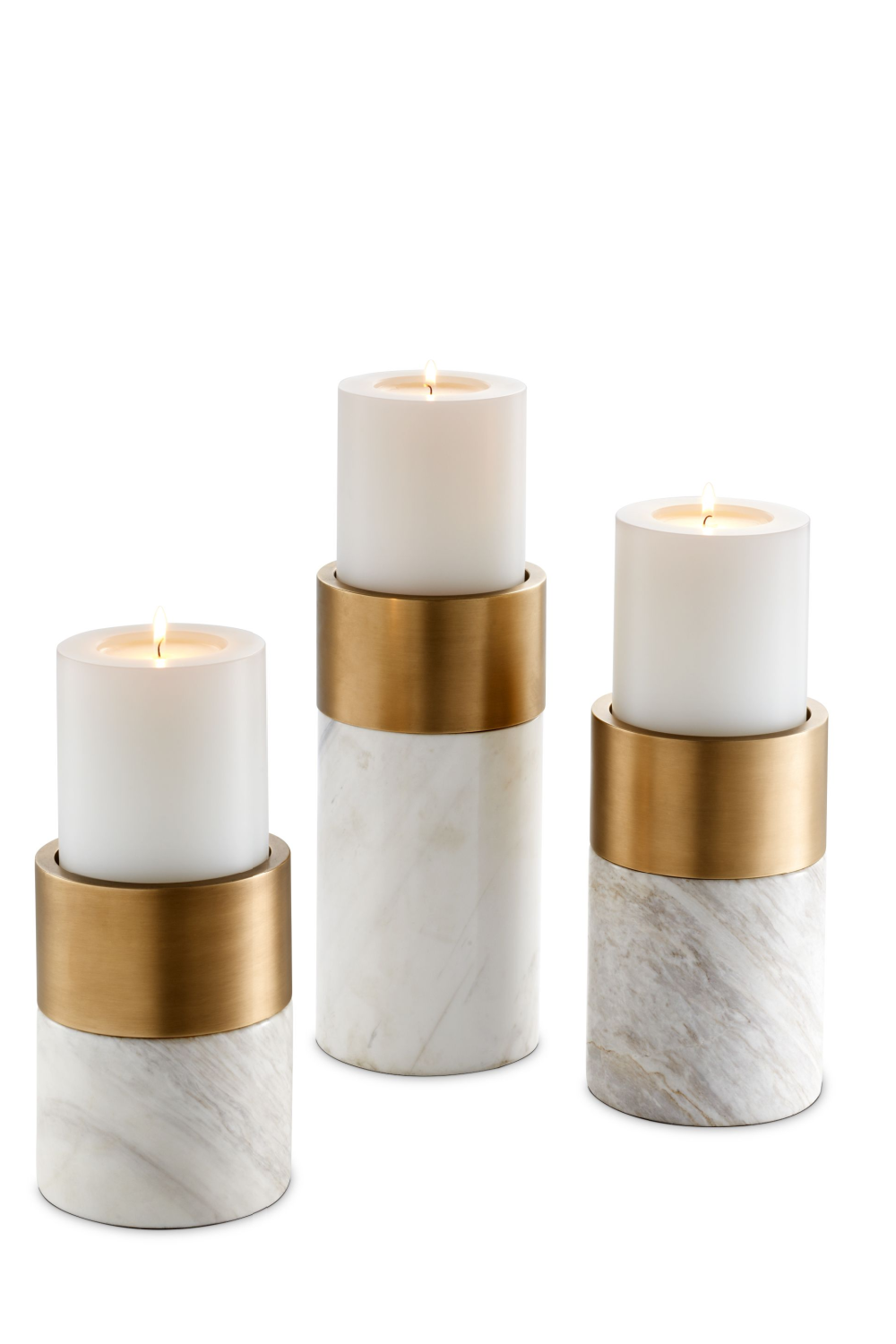 Marble Candle Holder Set (3) Sierra | Eichholtz Miami