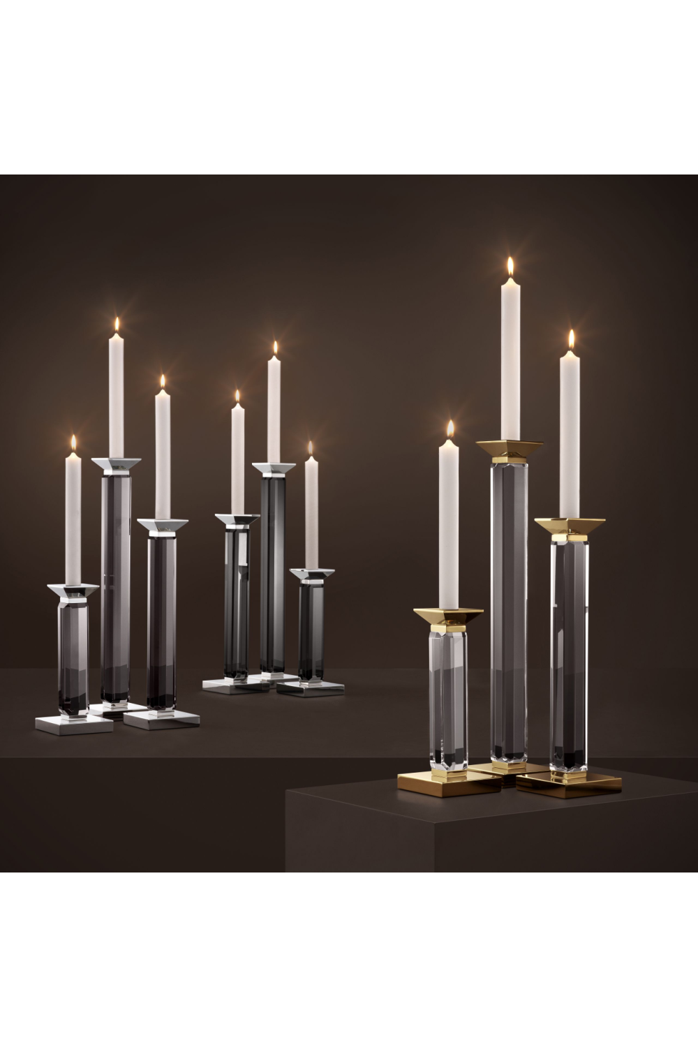 Gold Stick Candle Holder Set of 3 | Eichholtz Livia | Eichholtz Miami