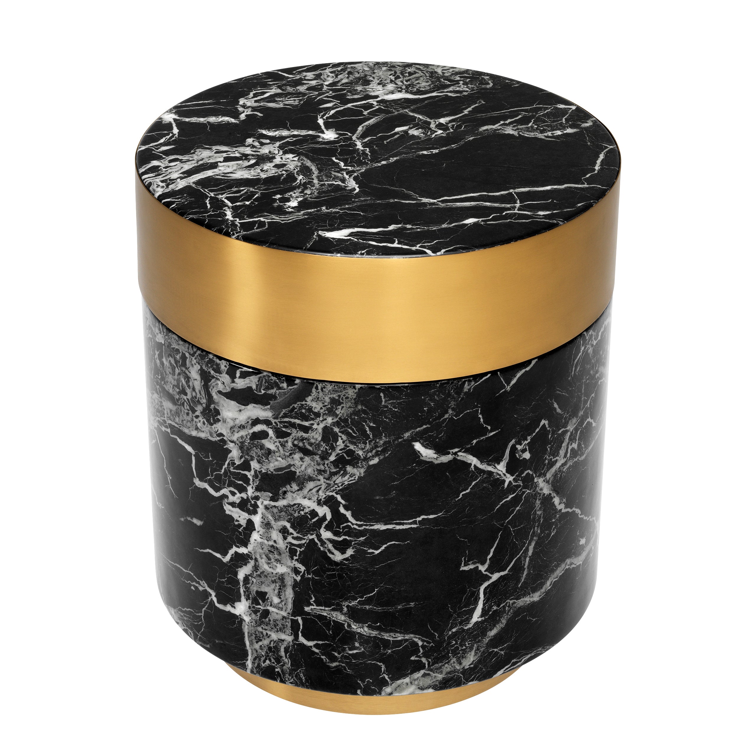 Black Marble Side Table Caron | Eichholtz Miami