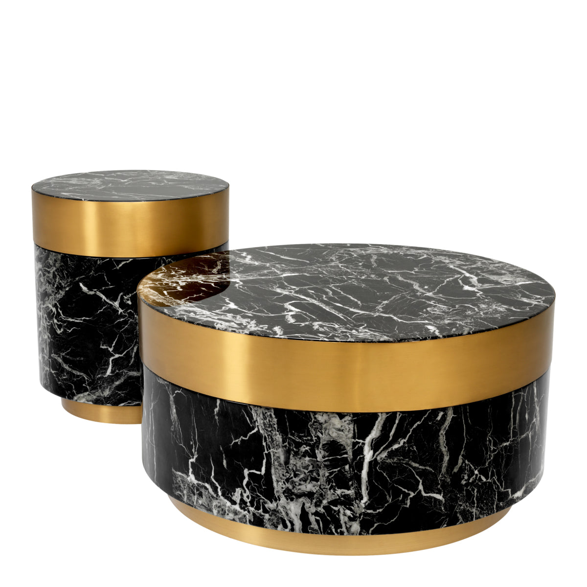Black Marble Side Table Caron | Eichholtz Miami