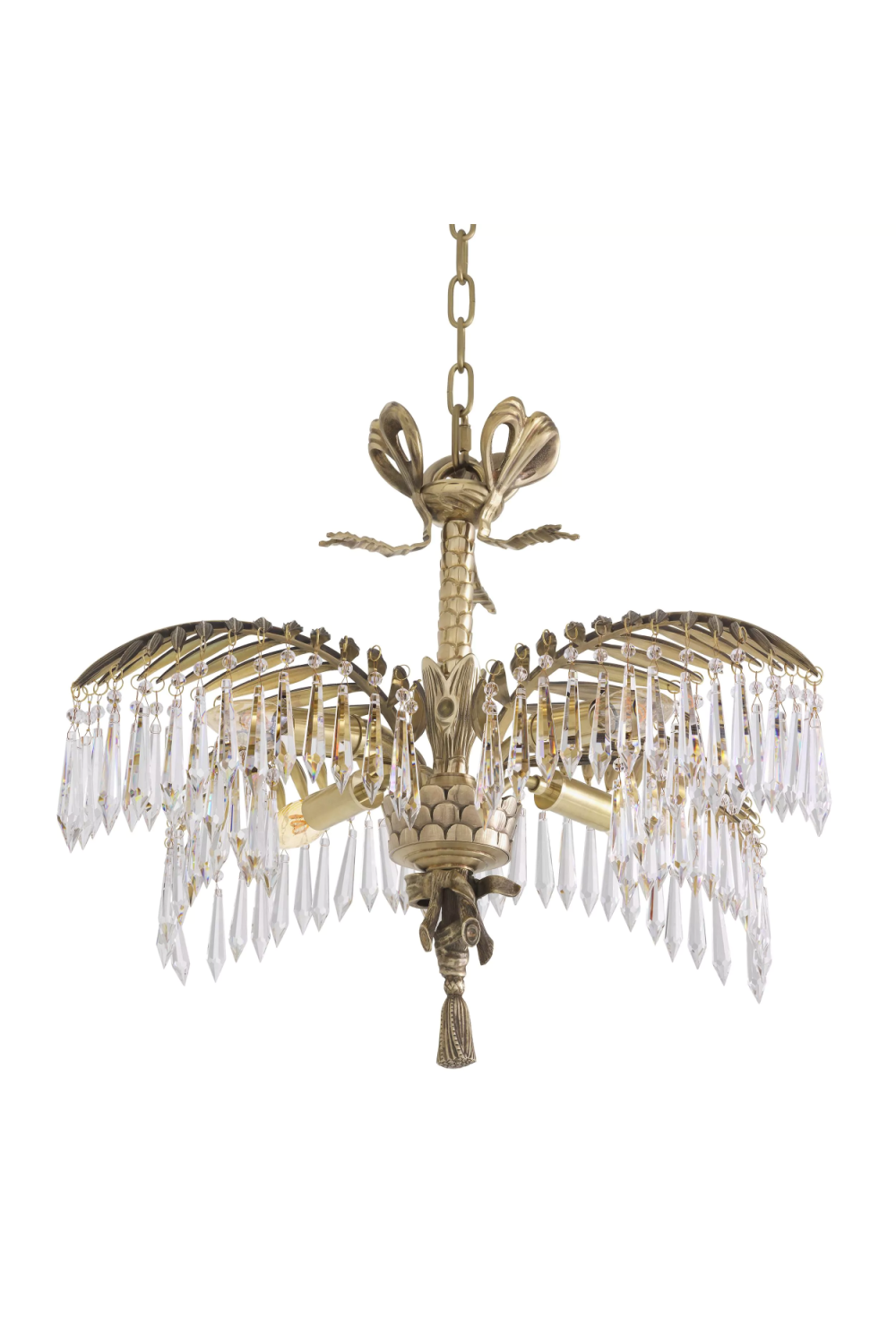 Golden Art Deco Chandelier Hildebrandt | Eichholtz Miami