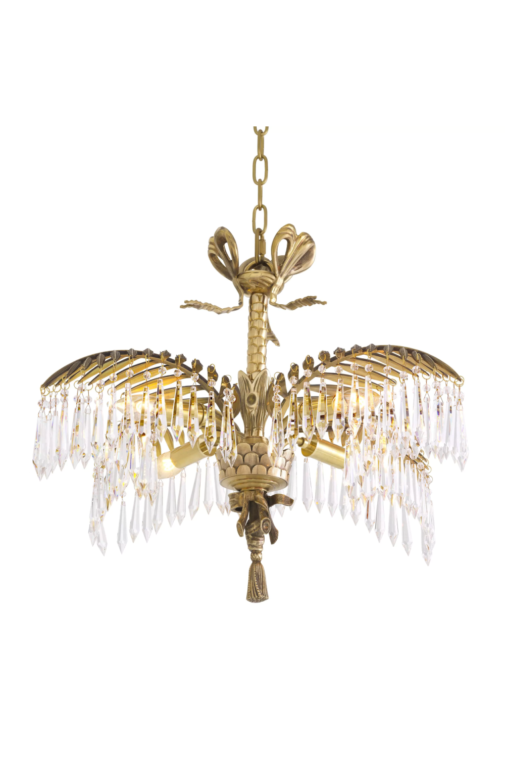 Golden Art Deco Chandelier Hildebrandt | Eichholtz Miami