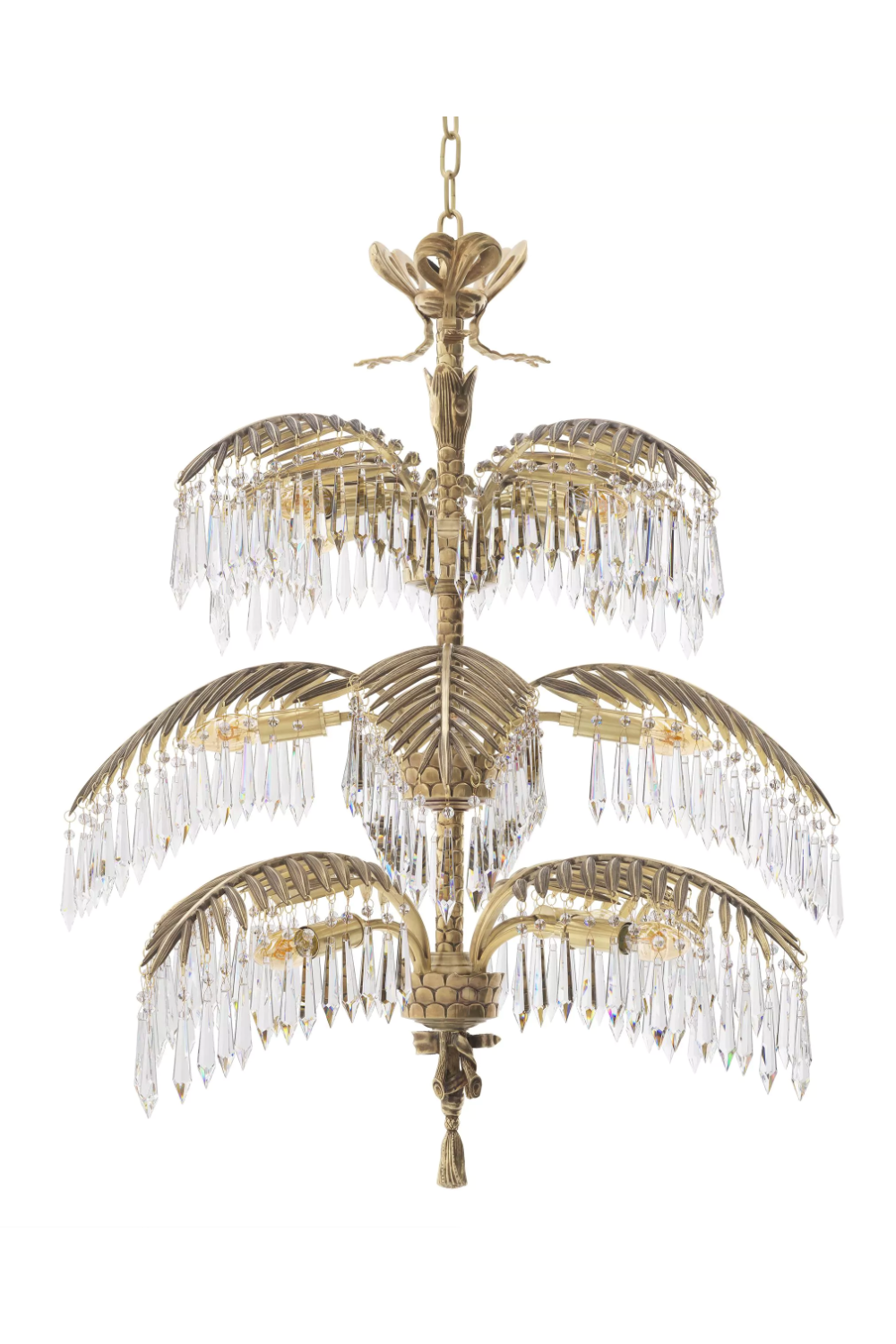 Golden Art Deco Chandelier Hildebrandt | Eichholtz Miami