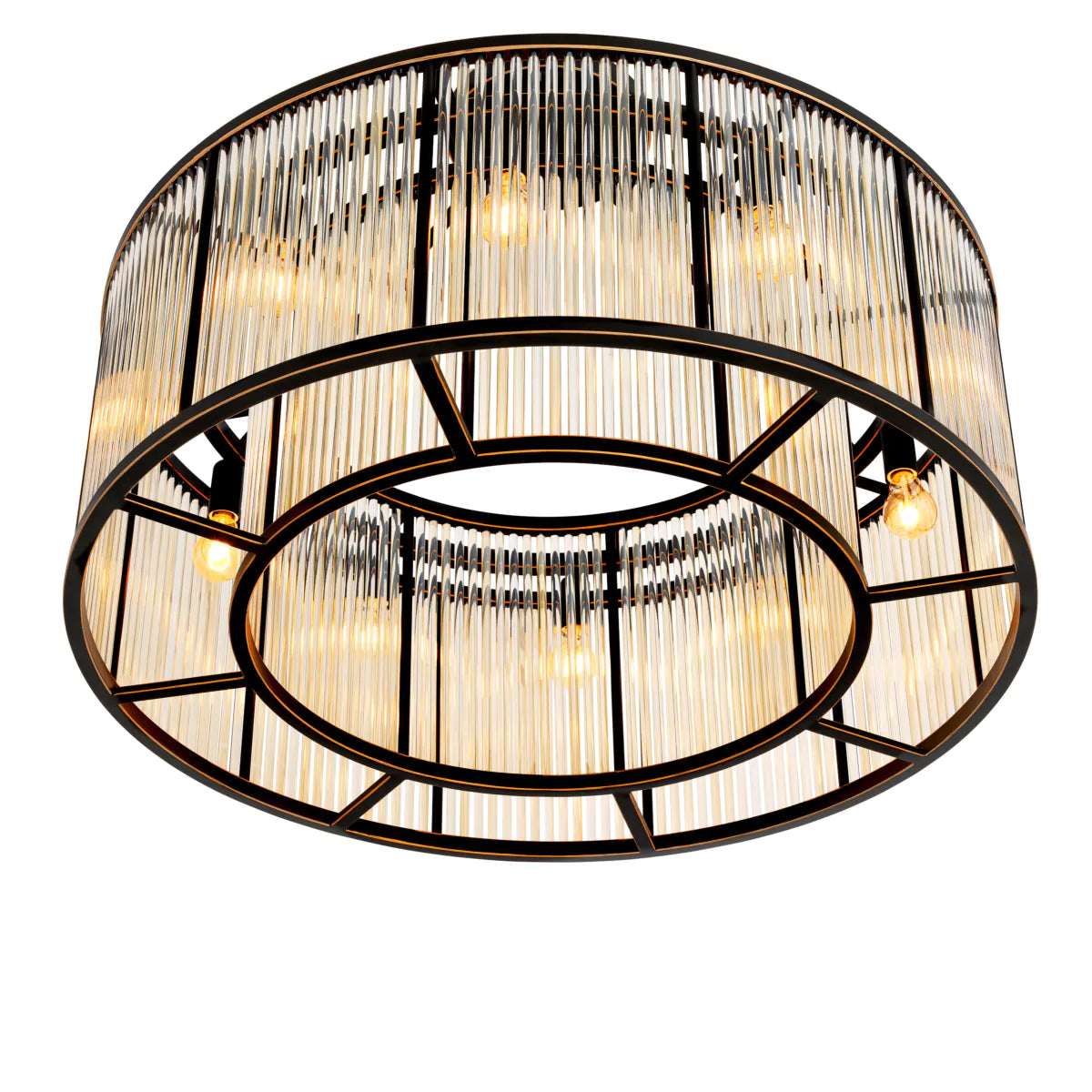 Glass Drum Ceiling Lamp Bernardi | Eichholtz Miami