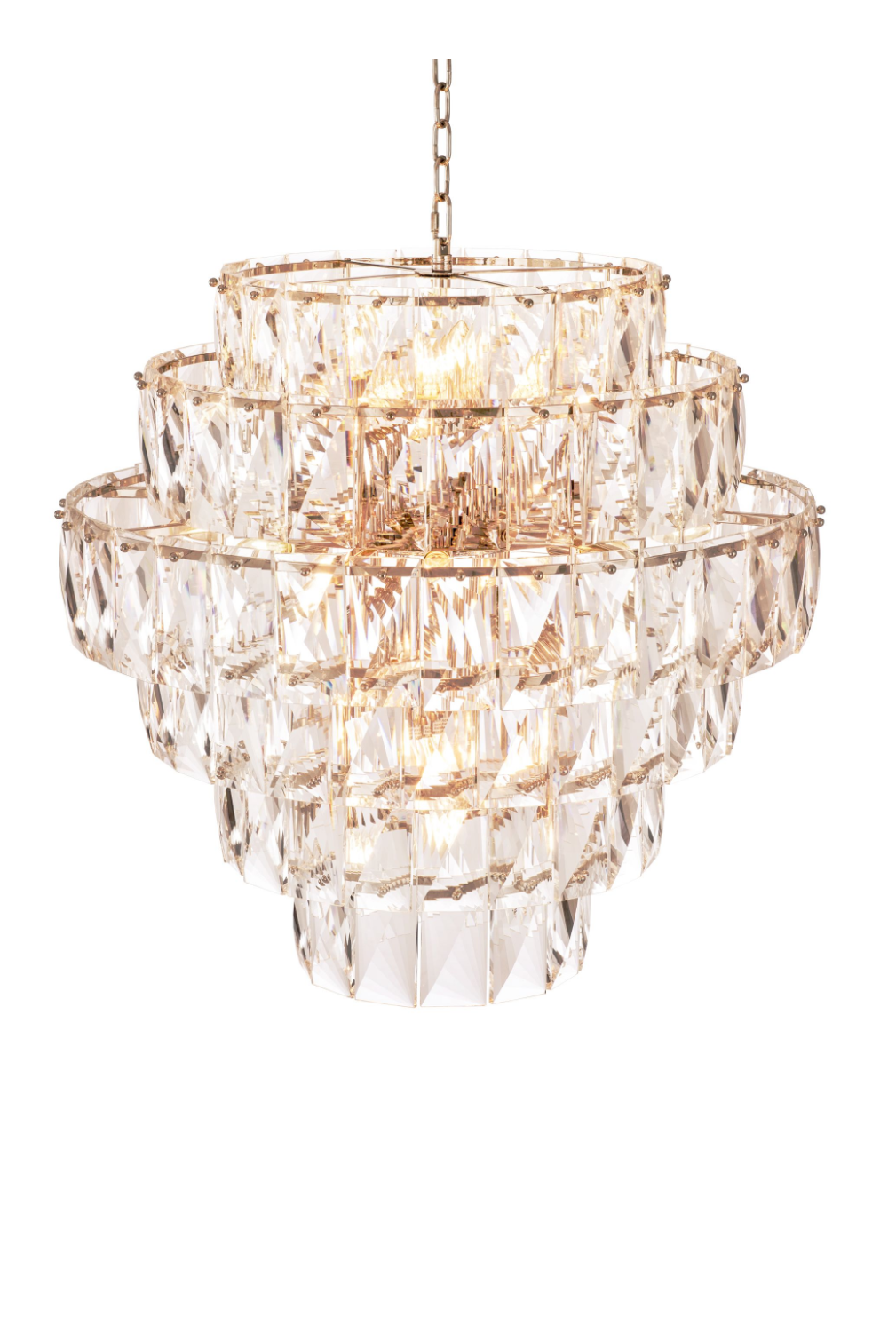 Glass Layered Chandelier L Amazone | Eichholtz Miami