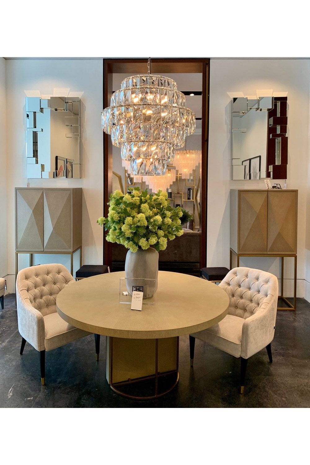 Glass Layered Chandelier L Amazone | Eichholtz Miami