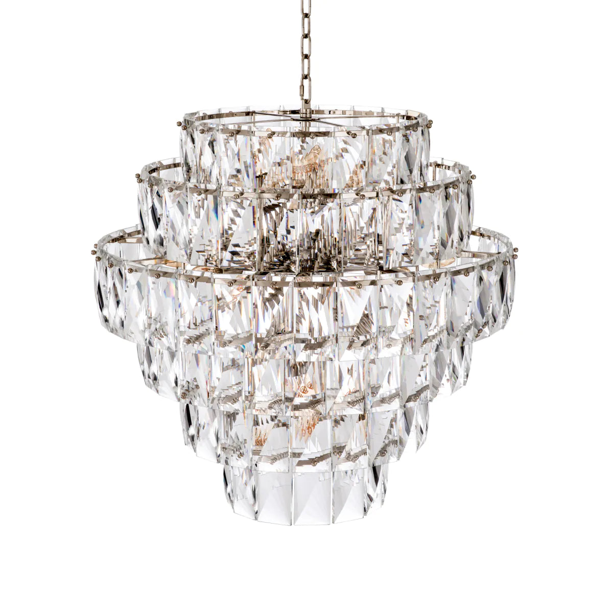 Glass Layered Chandelier L Amazone | Eichholtz Miami