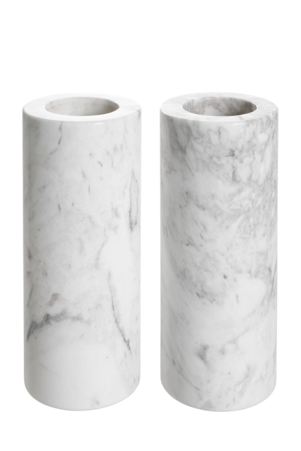 White Marble Tealight Holders (2) Tobor | Eichholtz Miami