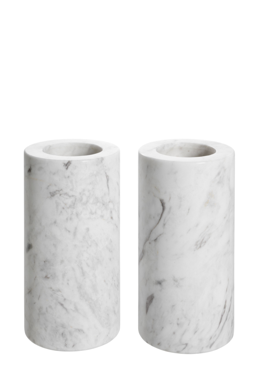 White Marble Tealight Holders (2) Tobor | Eichholtz Miami
