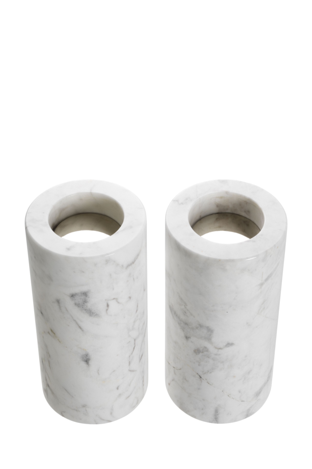 White Marble Tealight Holders (2) Tobor | Eichholtz Miami