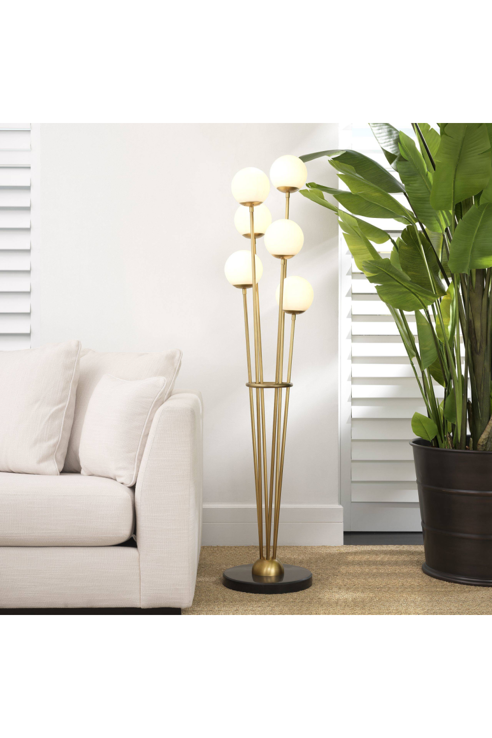 Brass Globe Floor Lamp Tortora | Eichholtz Miami