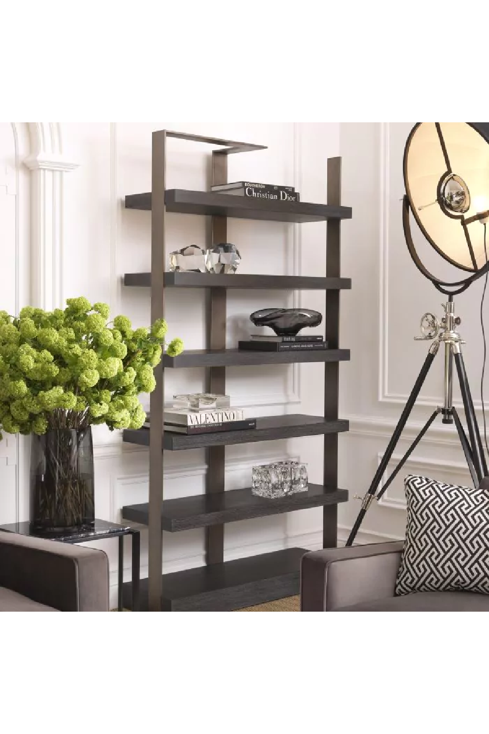 Metal Framed 6-Shelf Bookcase Geo | Eichholtz Miami