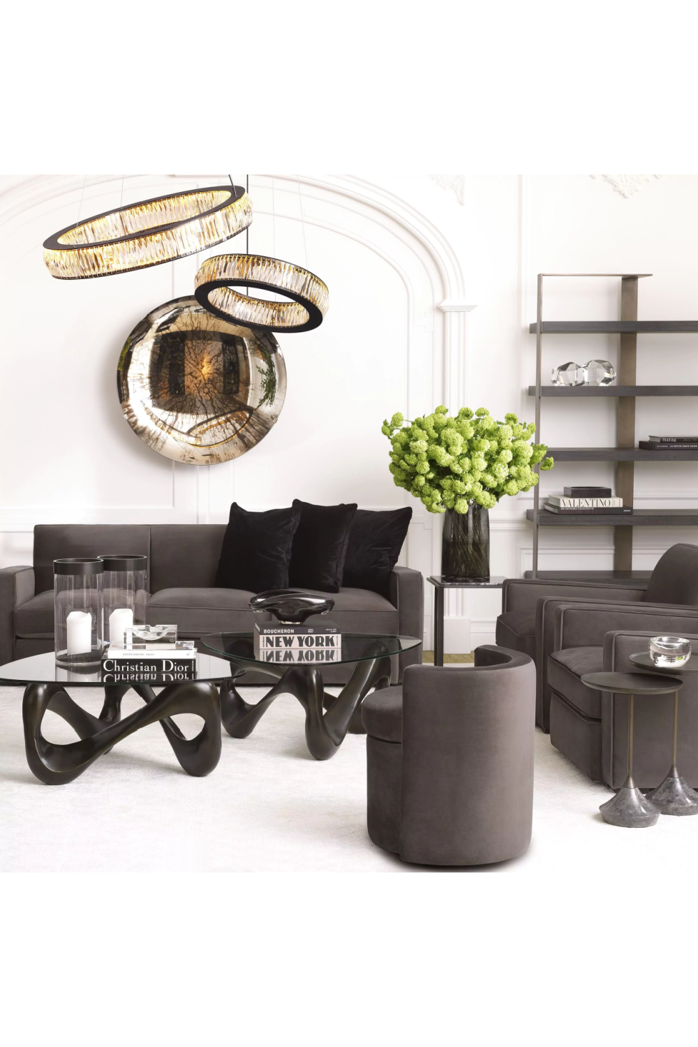 Metal Framed 6-Shelf Bookcase Geo | Eichholtz Miami