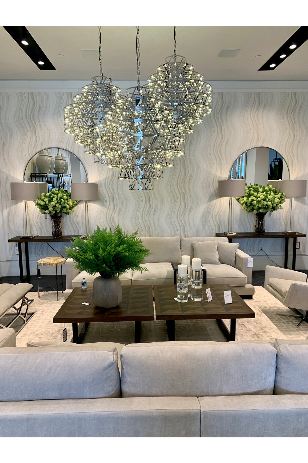 Metal Geometric Chandelier Clinton | Eichholtz Miami