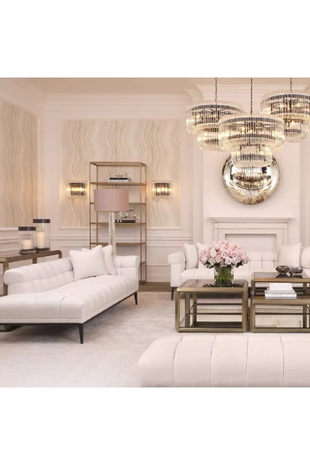 5 Shelf Brass Cabinet Omega | Eichholtz Miami