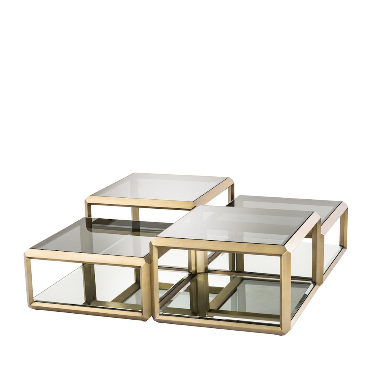 Brass Coffee Table Set (4) Callum | Eichholtz Miami