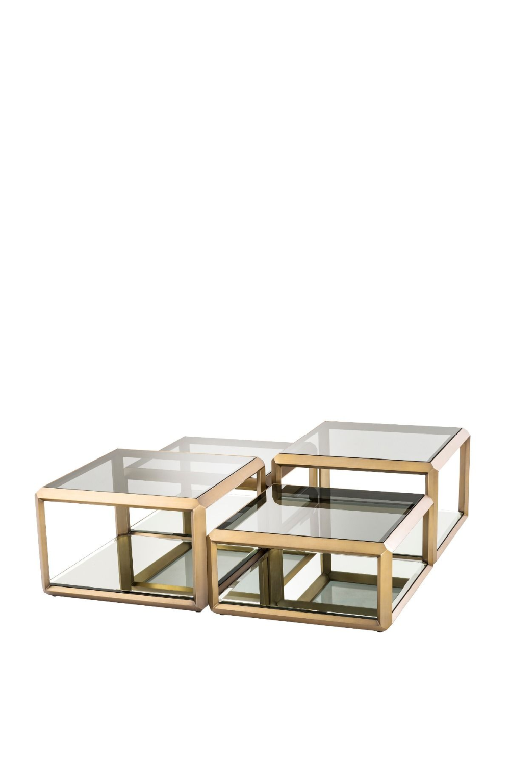 Brass Coffee Table Set (4) Callum | Eichholtz Miami