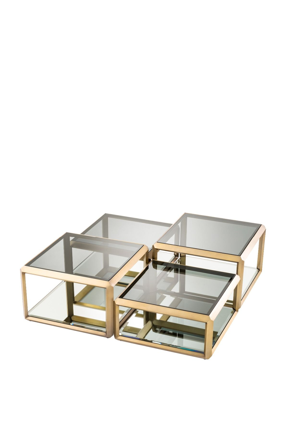 Brass Coffee Table Set (4) Callum | Eichholtz Miami