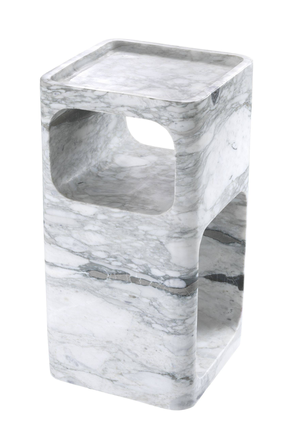 Carved Stone Side Table Adler | Eichholtz Miami