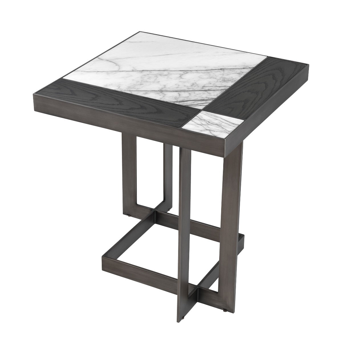 White Mocha Side Table Hermoza | Eichholtz Miami