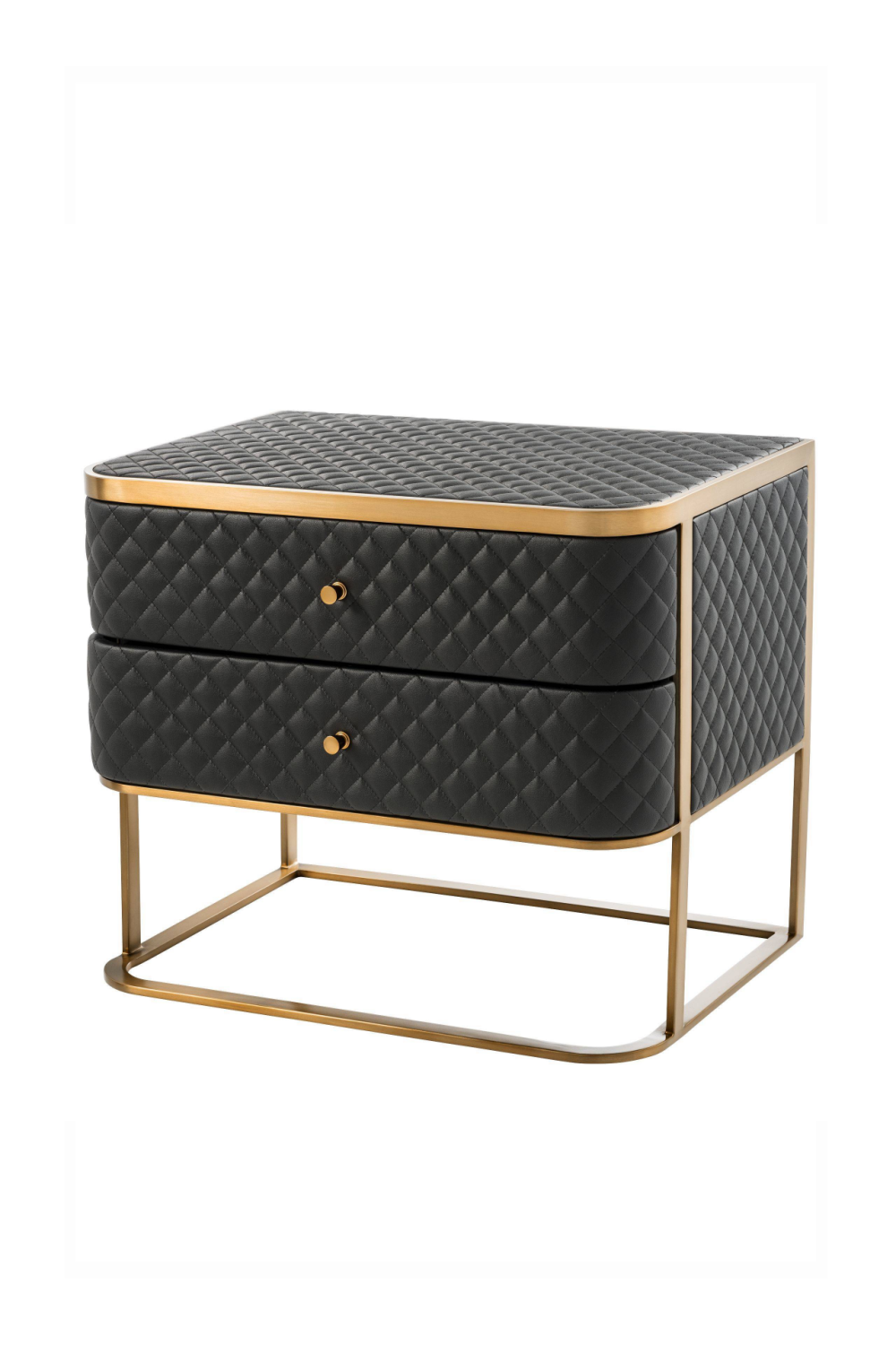 Black Leather Side Table Monfort | Eichholtz Miami