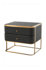 Black Leather Side Table Monfort | Eichholtz Miami