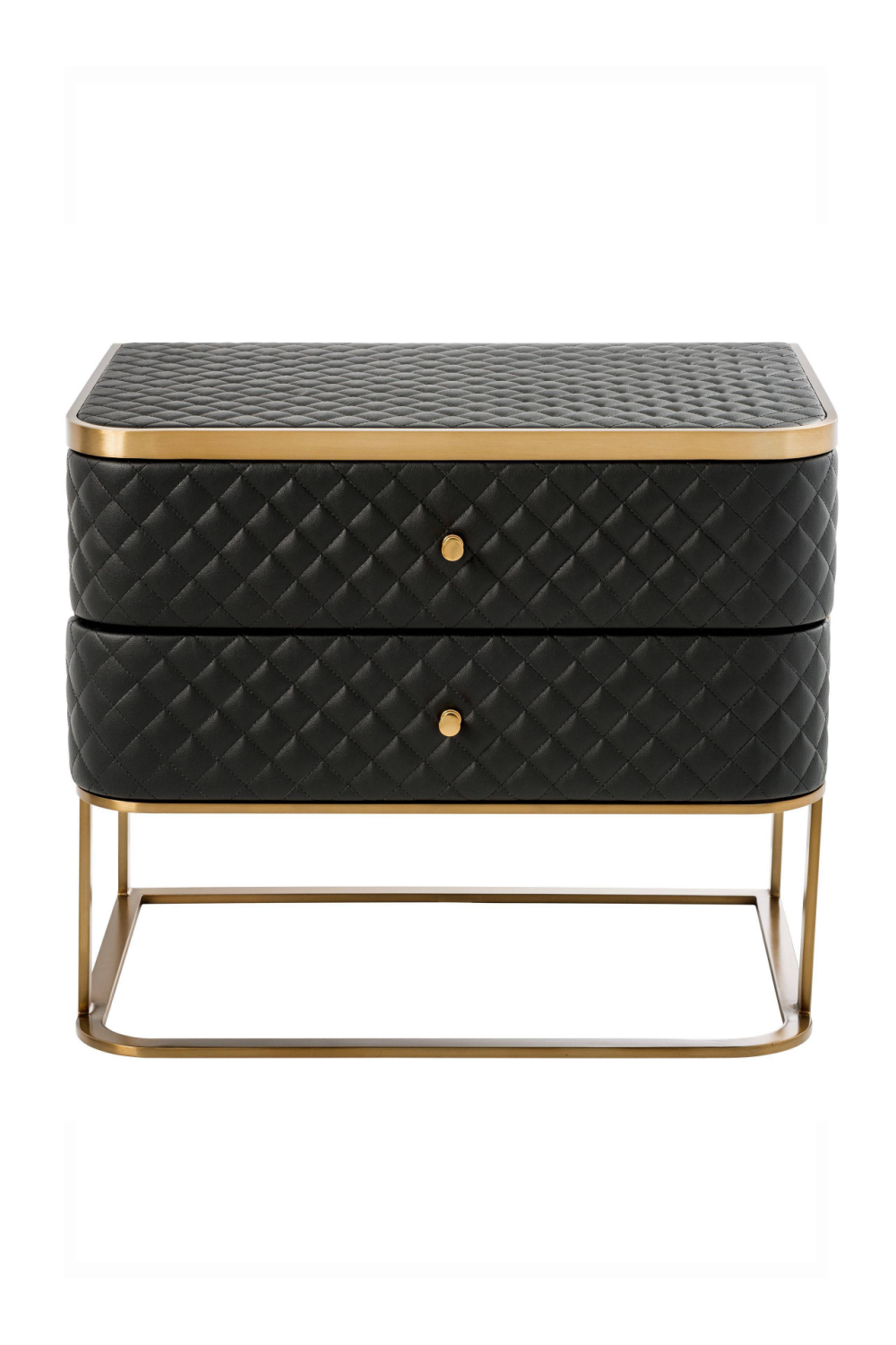Black Leather Side Table | Eichholtz Monfort | Eichholtz Miami
