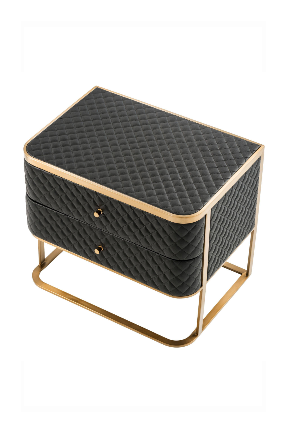 Black Leather Side Table Monfort | Eichholtz Miami