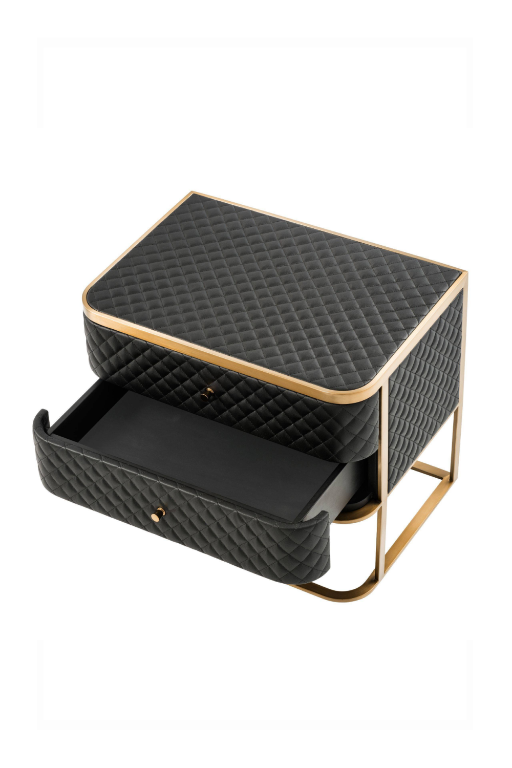 Black Leather Side Table Monfort | Eichholtz Miami