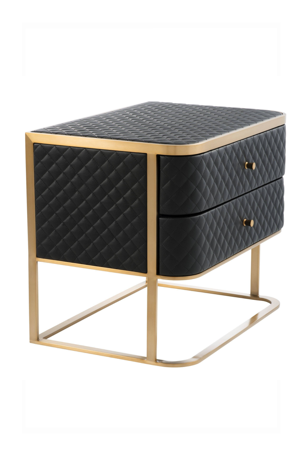 Black Leather Side Table Monfort | Eichholtz Miami