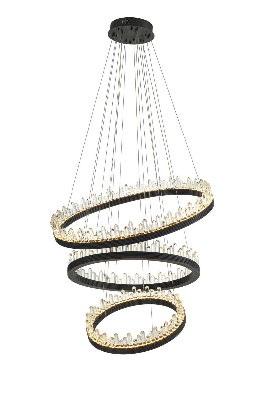 Bronze Crystal Glass Chandelier Randall| Eichholtz Miami