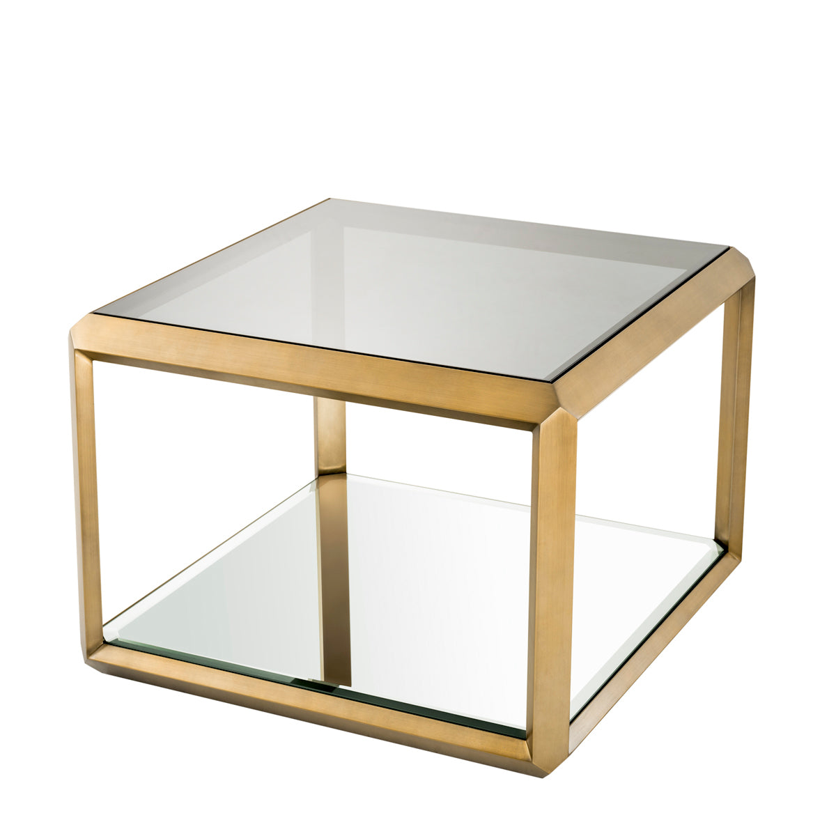 Brass Glass Box Side Table | Eichholtz Callum | Eichholtz Miami