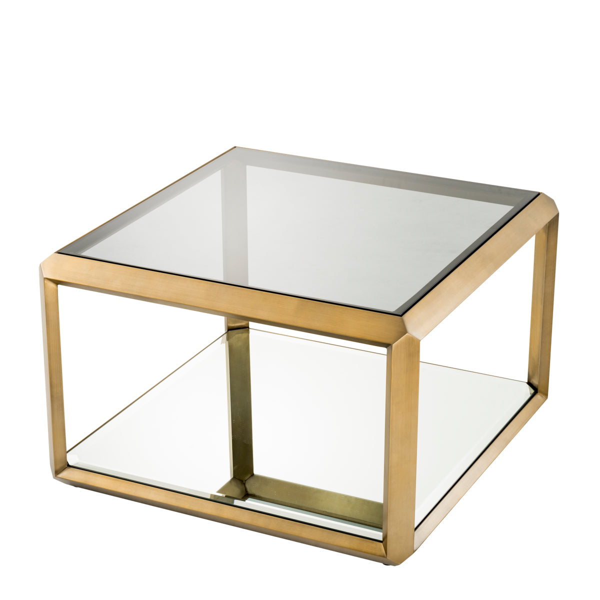 Brass Glass Box Side Table | Eichholtz Callum | Eichholtz Miami