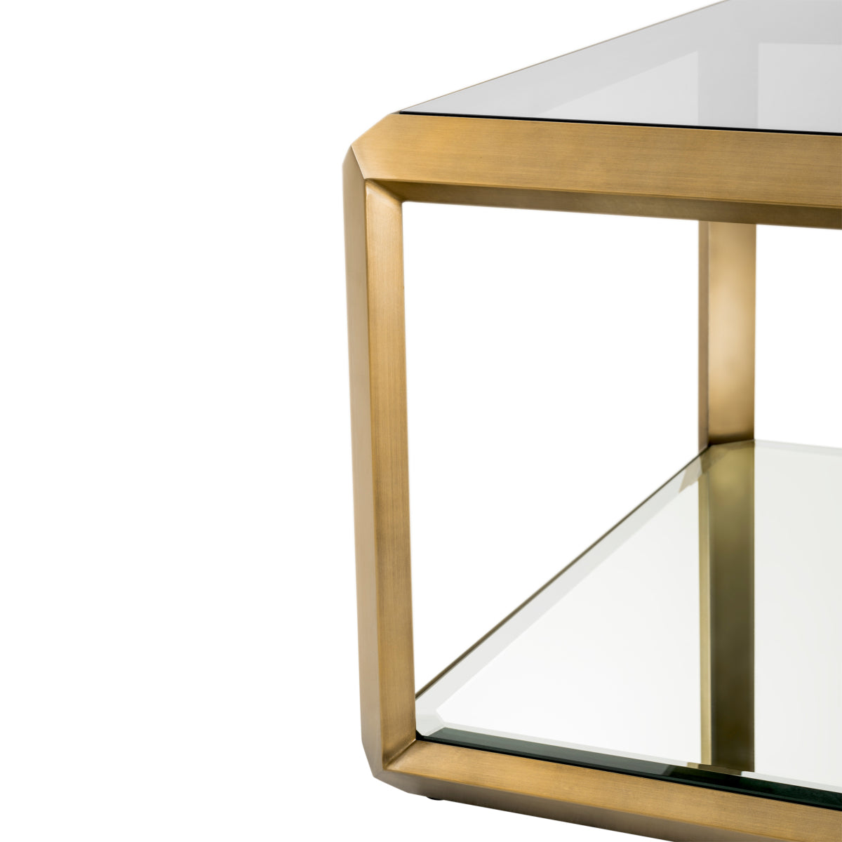 Brass Glass Box Side Table | Eichholtz Callum | Eichholtz Miami