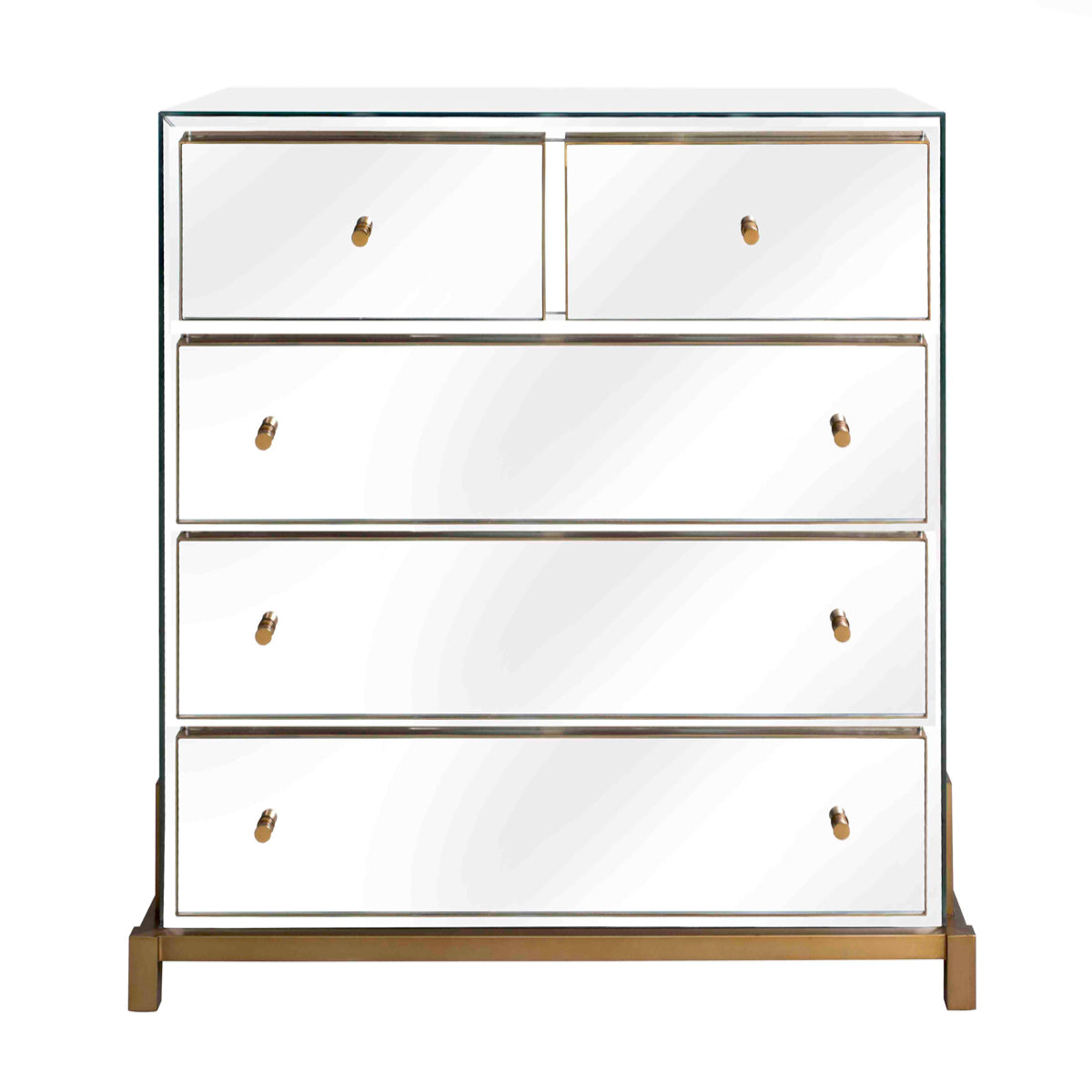 5 Drawer Mirror Glass Dresser Clarington | Eichholtz Miami