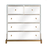 5 Drawer Mirror Glass Dresser Clarington | Eichholtz Miami