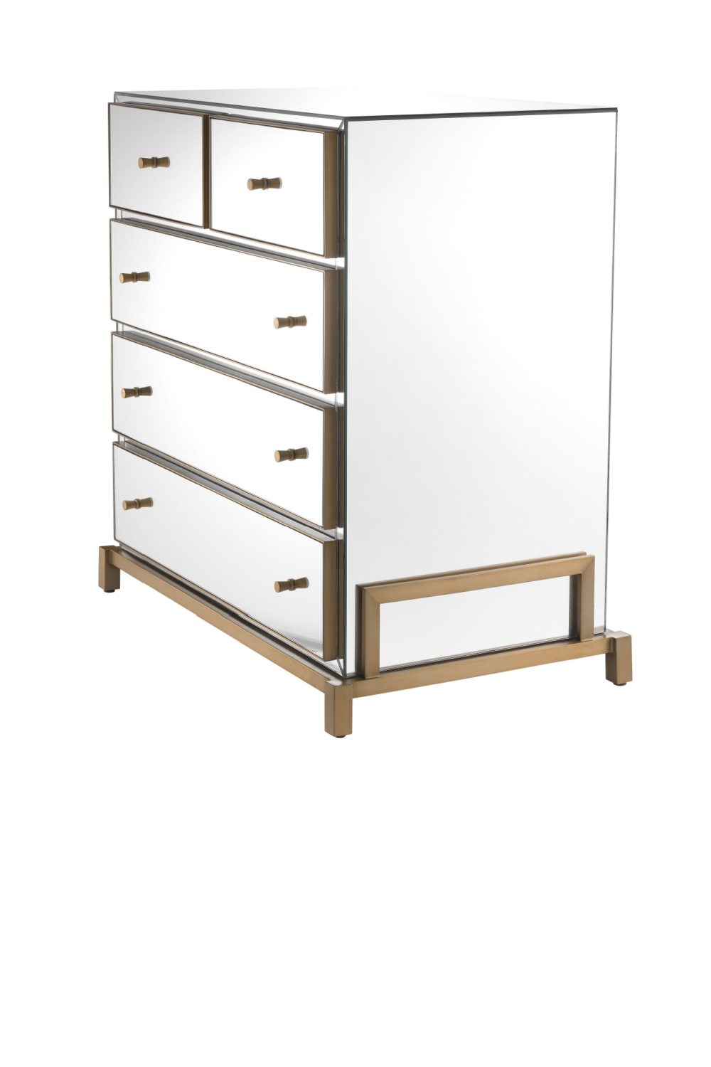 5 Drawer Mirror Glass Dresser Clarington | Eichholtz Miami