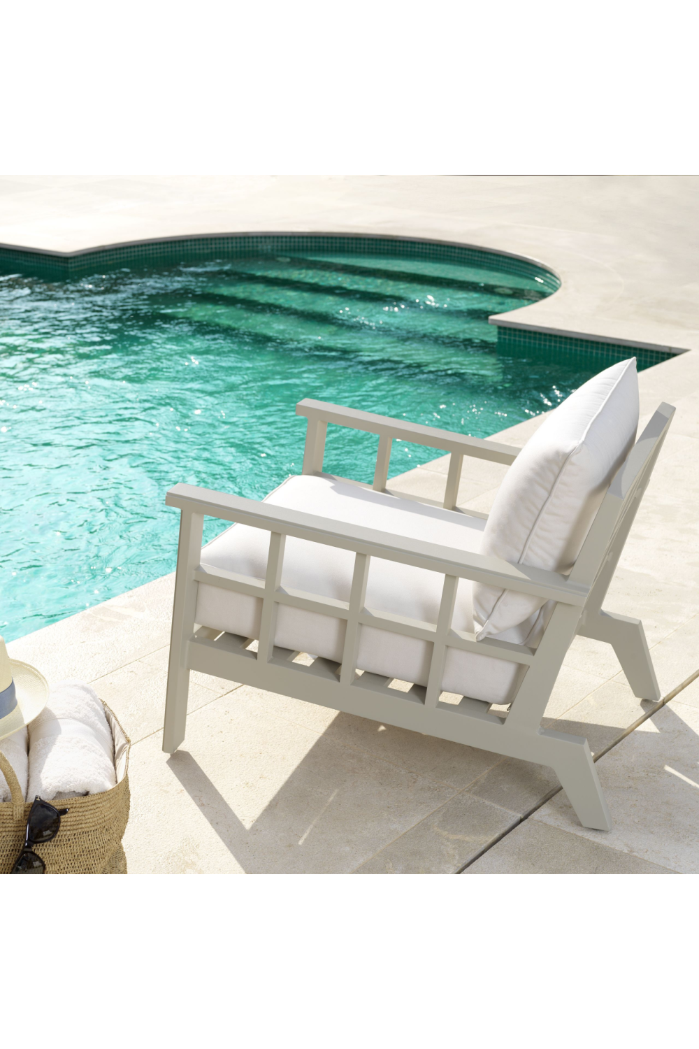 White Sunbrella Outdoor Chair | Eichholtz Cap-Ferrat | Eichholtz Miami