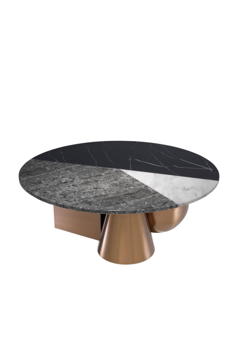 Copper Marble Coffee Table Tricolori | Eichholtz Miami